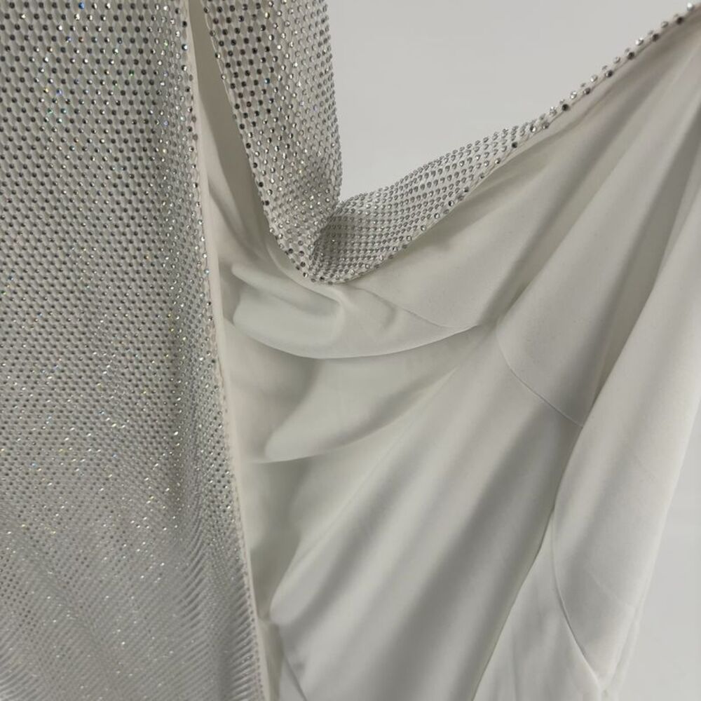Jovani Solid Net Gown - Picture 3 of 7